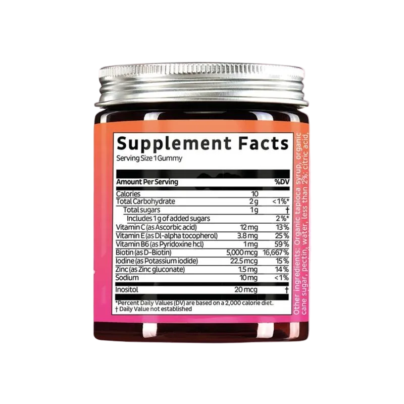 Hair Growth Vegan Biotin Gummies